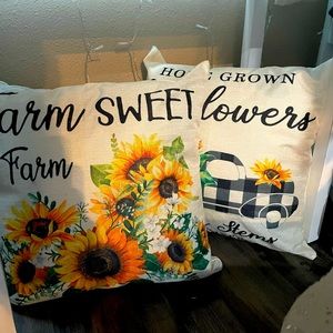 Set of Sunflower Pillow Covers